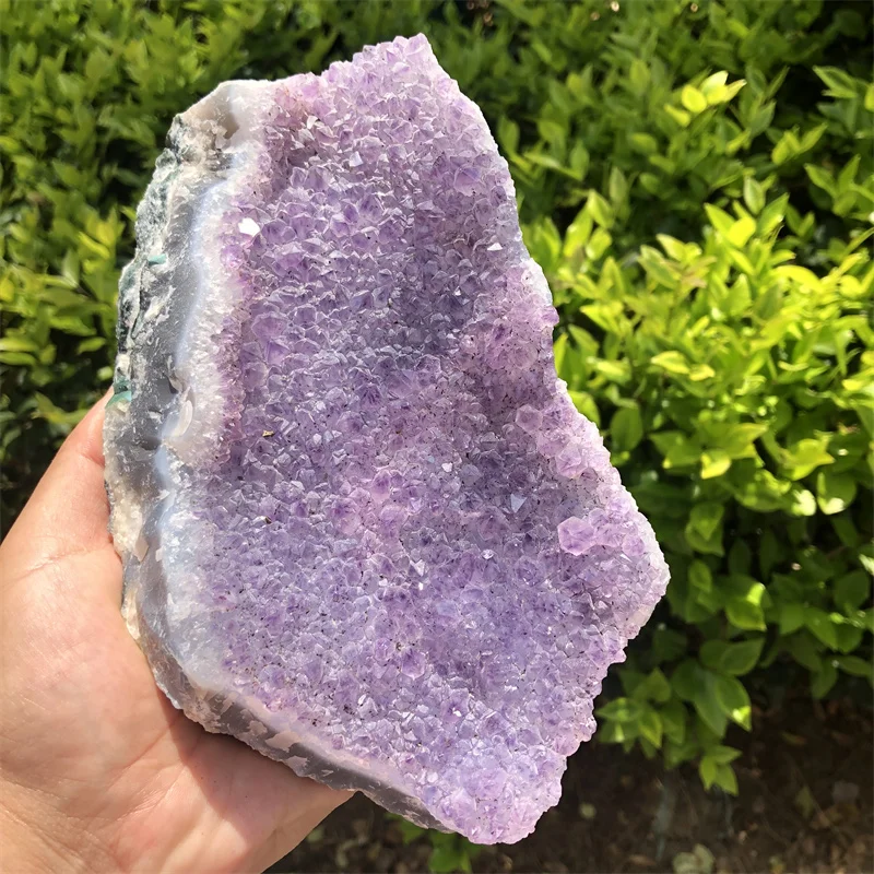 

1.85kg Large Natural Amethyst Crystal Cluster Quartz Druzy Geode Stone Healing