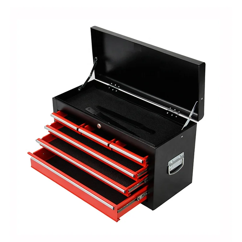 Professional Metal 6 Drawers Caja De Herramientas Mechanic Storage Tools BOX With Side Handle