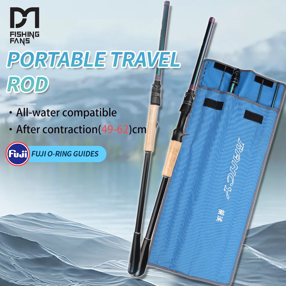 

FISHINGFANS RANCY TRAVEL 4/5 SECTIONS ML M MH POWER FUJI O GUIDE 10-25g 10-20g CORK HANDLE Portable CARBON BLANK FISHING ROD
