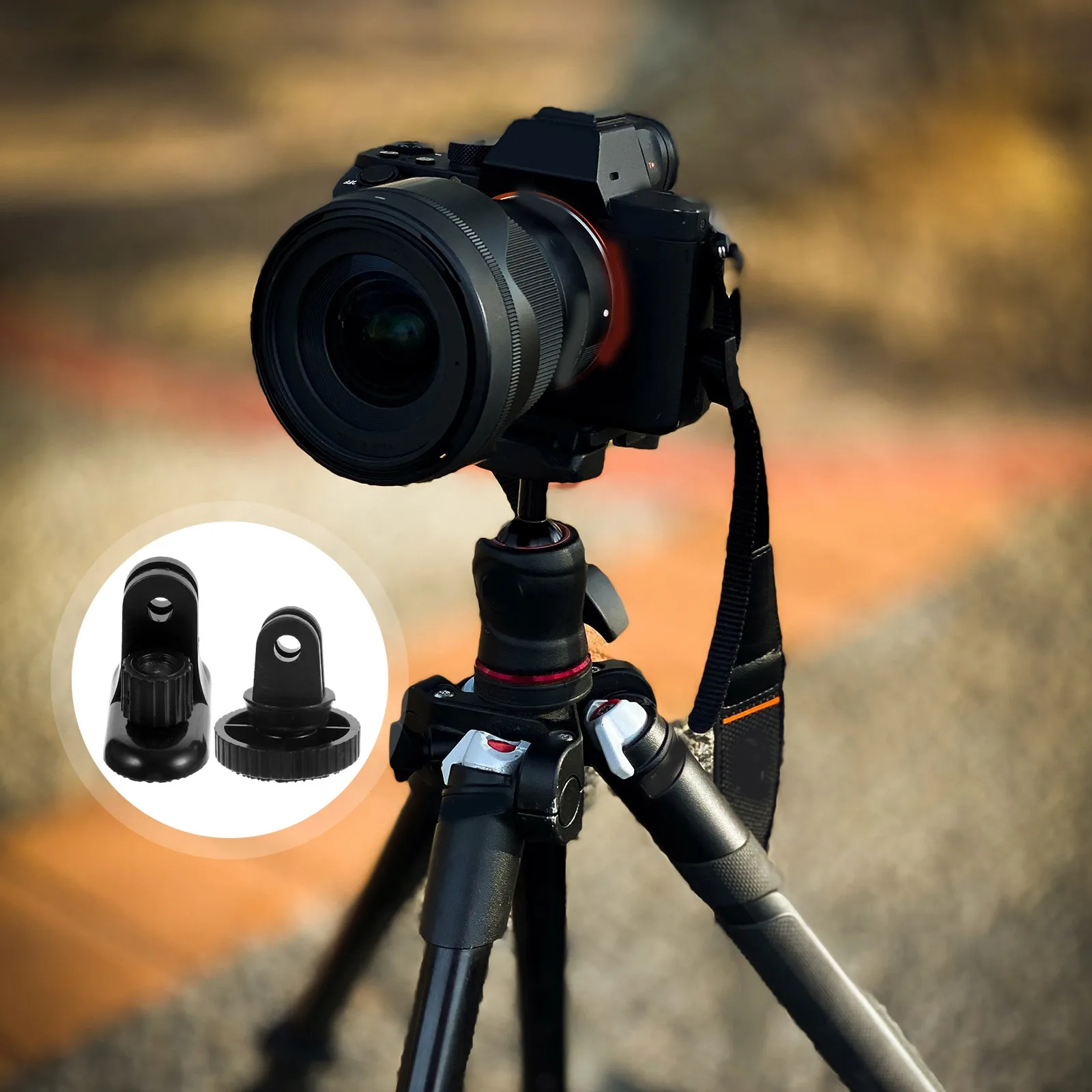 4Pcs Camera Tripod Mount Adapter Conversion Kit for Action Cameras Includes 5Mm and Flat Adapters Stable Metal Mount for Camera