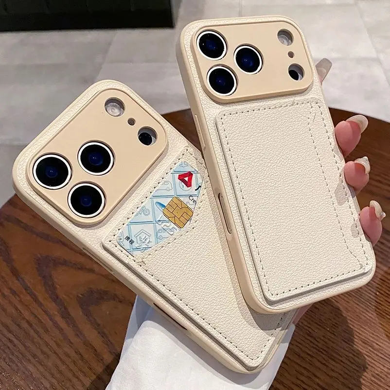 Retro Leather Card Slot Bag Holder Case For iPhone 17Air 16 16E 15 14 13 12 11 17 Pro XR X XS Max Plus Mini Pocket Wallet Cover view 5