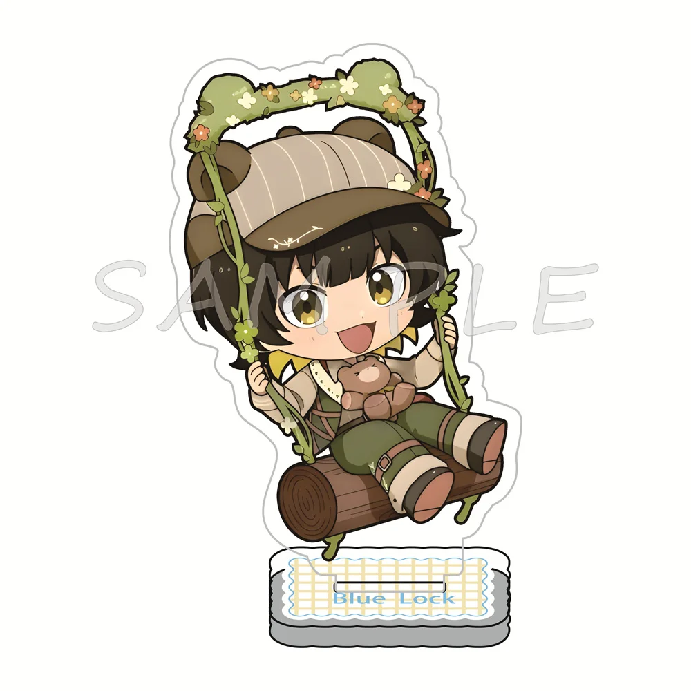 Blue Lock 10cm Acrylic Stand Figures Jungle Explorer Swing Chibi Version Keychain Anime Display Ornament Fan Gift