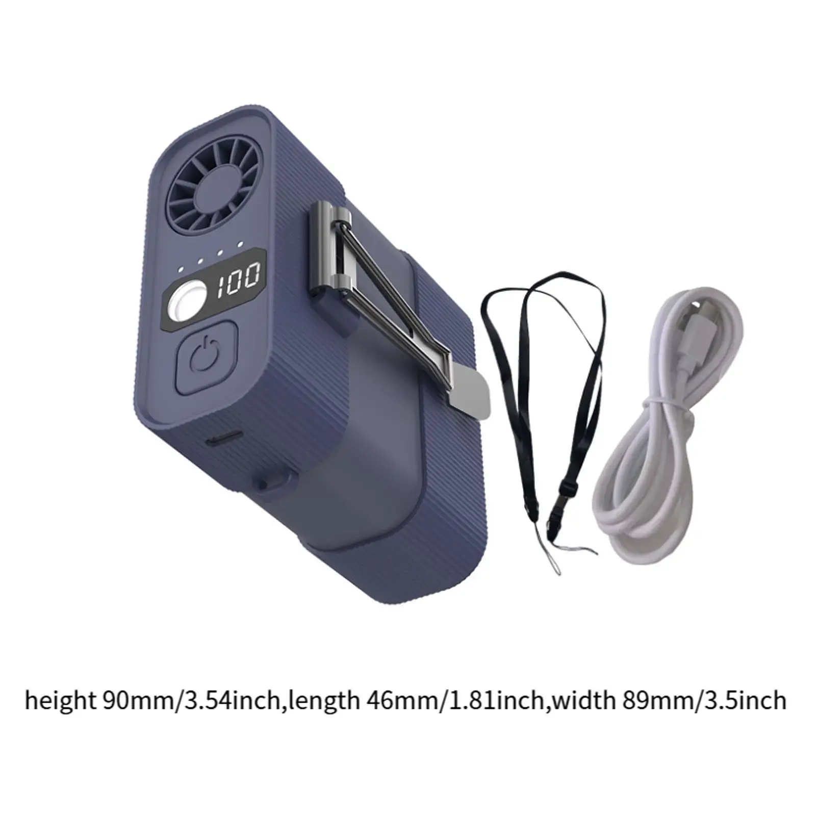 مروحة خصر محمولة، مروحة صغيرة خفيفة الوزن قابلة لإعادة الشحن، مروحة معلقة للرقبة، مروحة يمكن ارتداؤها للبستنة، التخييم الصيفي، موقع العمل في الهواء الطلق