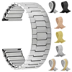 Stainless Steel Band 22mm Strap Elastic Watchband Metal Wristband Universal Replacement Belt for Men Woman Watches Accessories