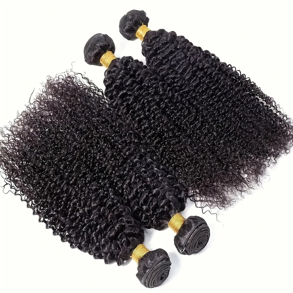 ヘア16Aディープウェーブカーリー30 40インチ100%人毛束ブラジル産3 4束ウィッグウィーブヘアエクステンションバージンヘア生ウィッグ