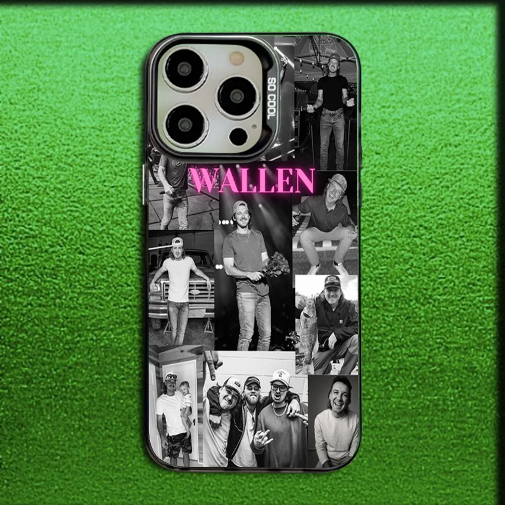 iPhone 16,15,14,13,12,11,Mini,Pro,MAX 그레이 매트 실리콘 블랙 커버용 가수 M-Morgan Wallen 전화 케이스