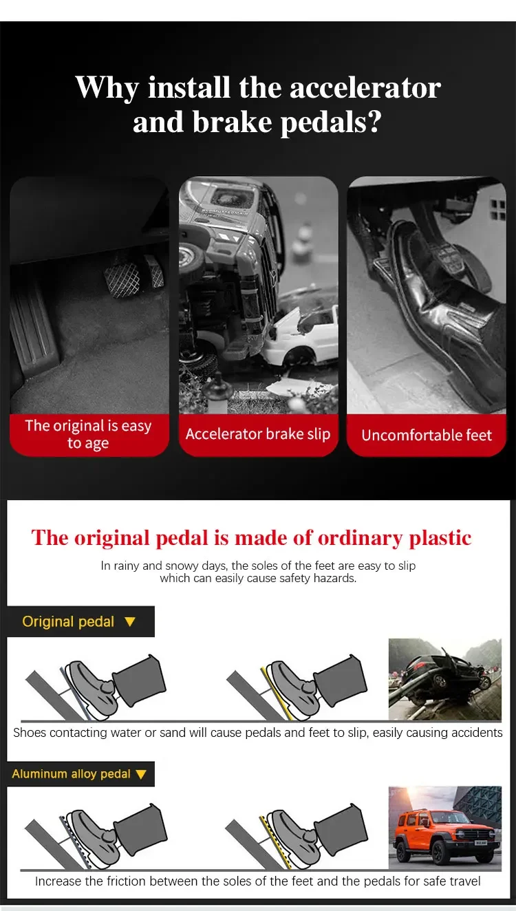 Car No Drilling Pedals Cover For Peugeot 308 308S I II III T7 T9 2007~2022 Car Brake Clutch Foot Pedals Pads Covers Acessories
