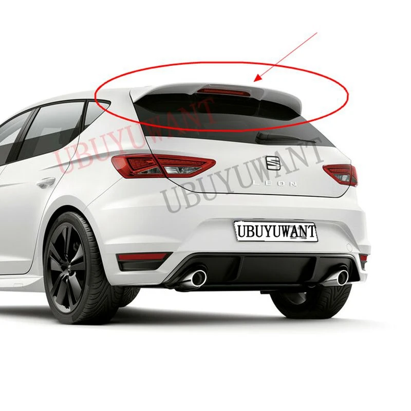 UBUYUWANT Rear Roof Lip Spoiler For Seat LEON MK3 5F FR Style Hatchback Spoiler 2012 - 2020 Car Tail Wing Decoration