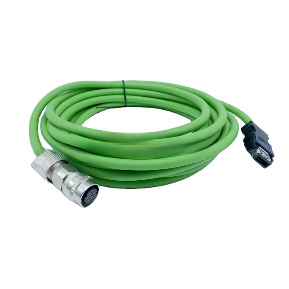 CNV2E-6P kabel met 3 m lengte groene kleur rechte kop