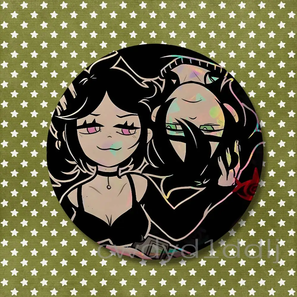 The Coffin of Andy and Leyley Button Pins Cartoon Badge Round Brooch on Backpack Accessories Jewelry Gift for Friend - view 3