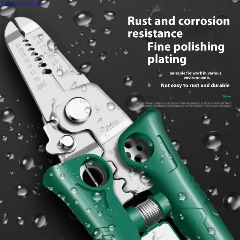 회로 감지기 와이어 와이어 스트리핑 크림 핑 기능이있는 D0UA Professional Electrician 도구