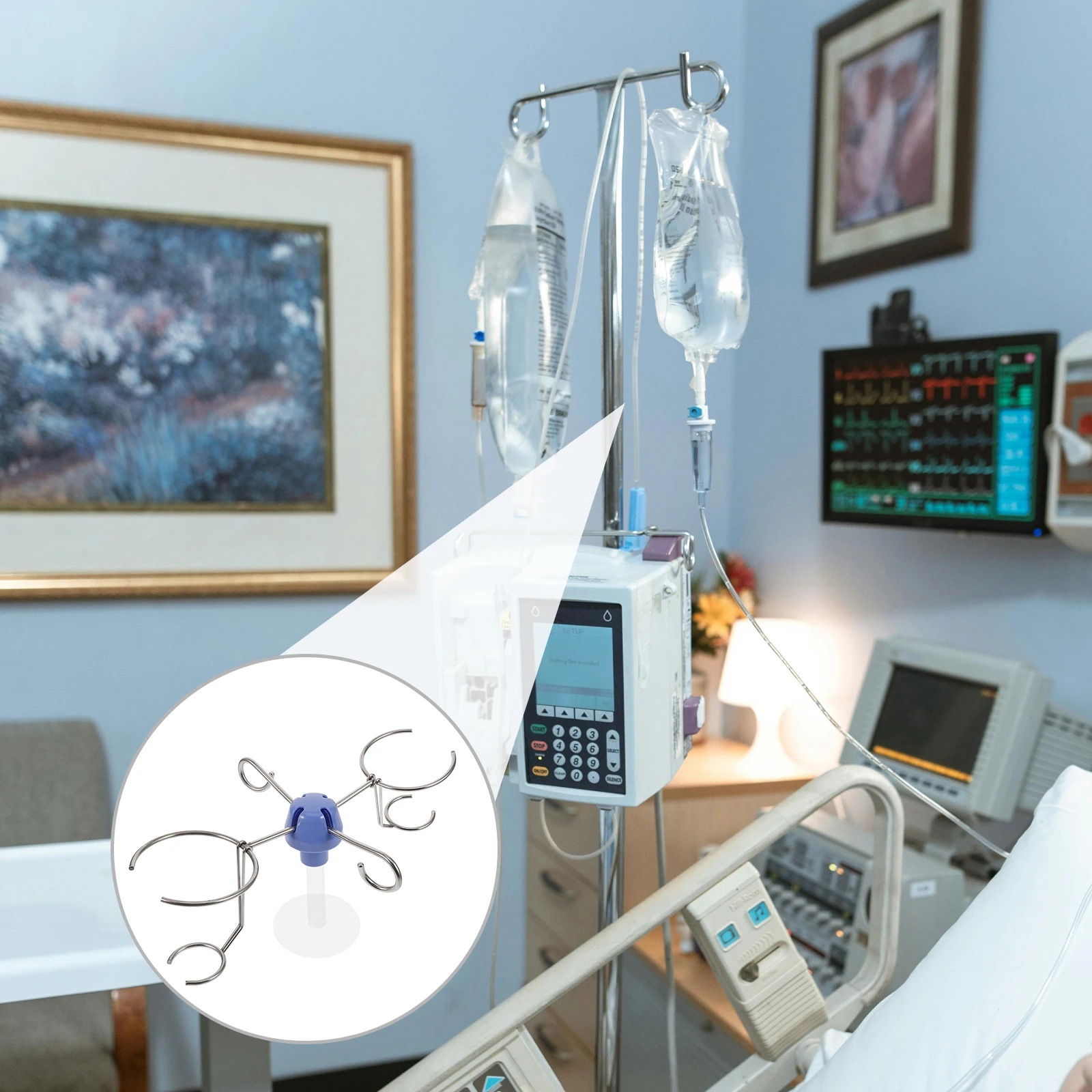 

Stainless Steel Infusion Rack Accessories Iv Stand for Home Hanging Hook Hanger