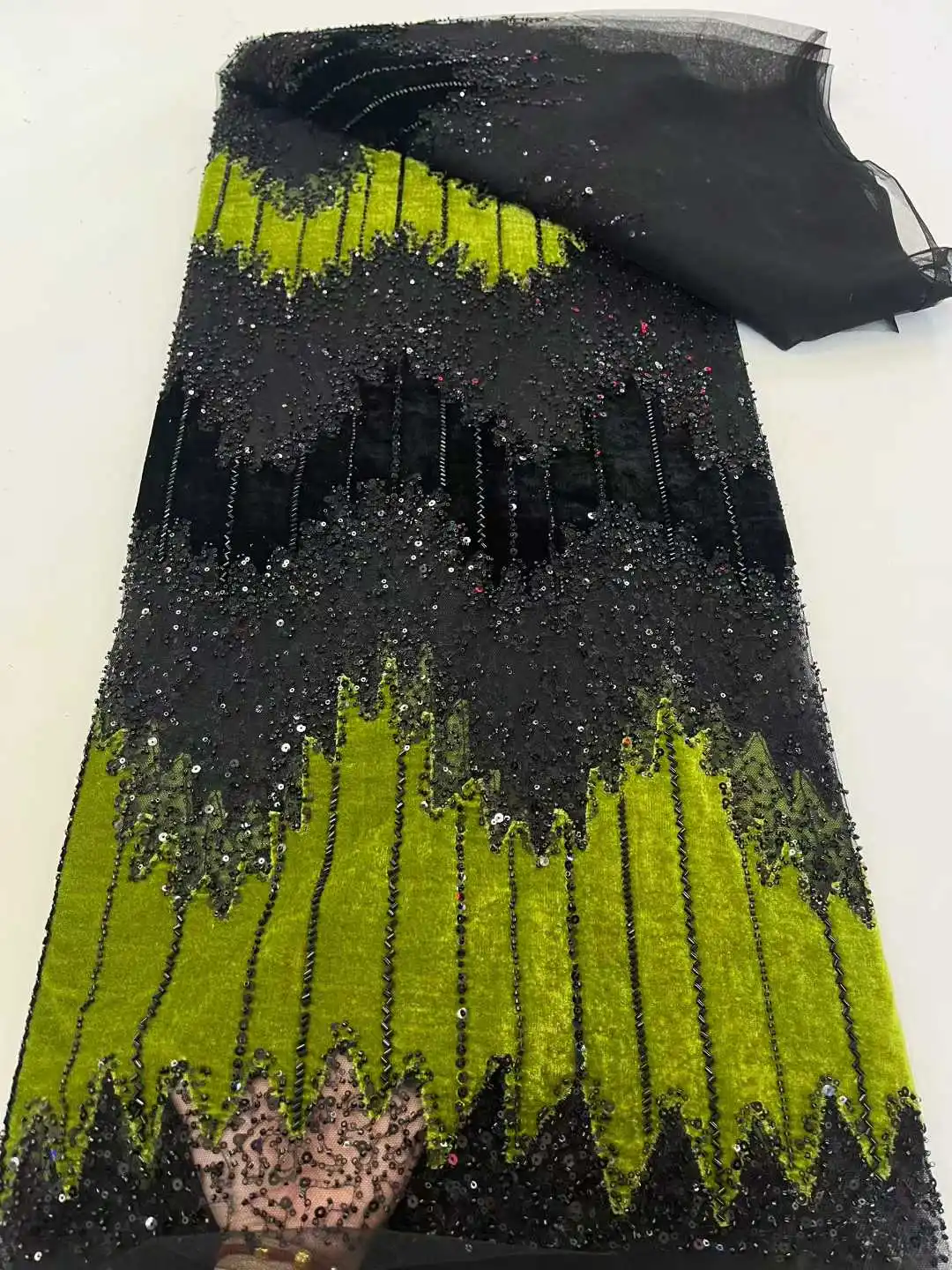 African Velvet Lace Fabric 2025 Nigerian Lace 5 Yards French Velvet Lace Fabric For Party Wedding Dress Sewing Cloth XC65HN-22