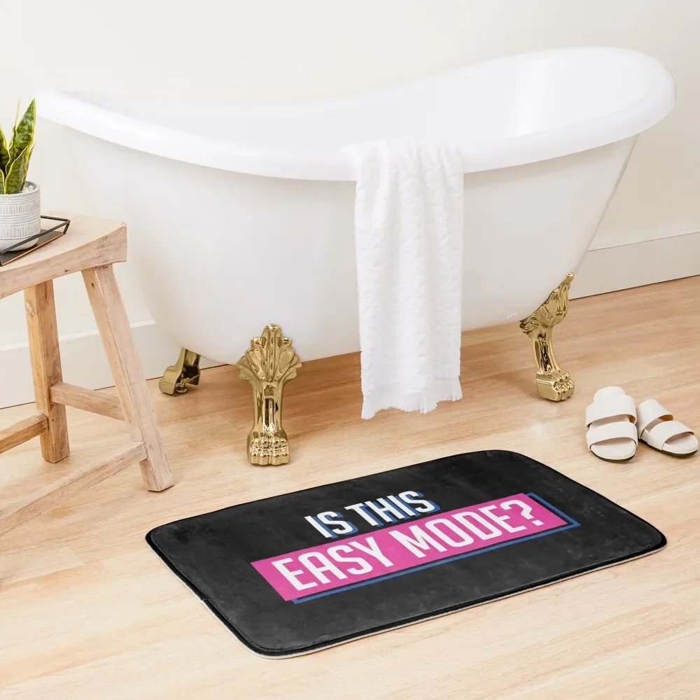 

D.Va is this Easy Mode Gamer voice line design Bath Mat Carpets For Bathrooms Home Decor Rooms Mat