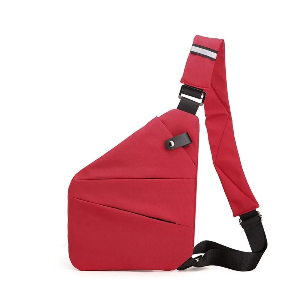 Simple Oxford Cloth Outdoor Shoulder Bag Waterproof Colorful Crossbody Backpack Sturdy Solid Color Sling Bag Women