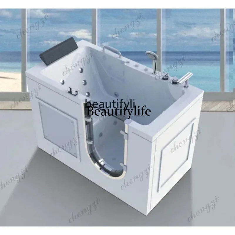 Y183 Elderly Bathtub Barrier-Free Side Door Walk-in Home Deep Bubble Sitting Acrylic Massage Small Apartment