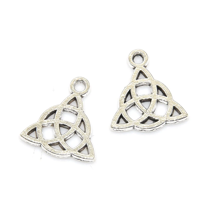 Wholesale 20pcs Two Color Celtic Knot Charms Alloy Metal Vintage Pendants For DIY Jewelry Necklace Bracelet Making Supplies