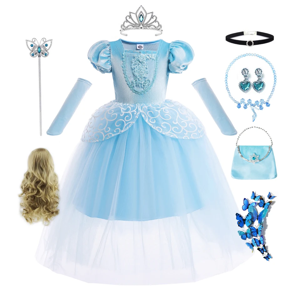 

Birthday Dress for Girls Princess Costume Cinderella Dress