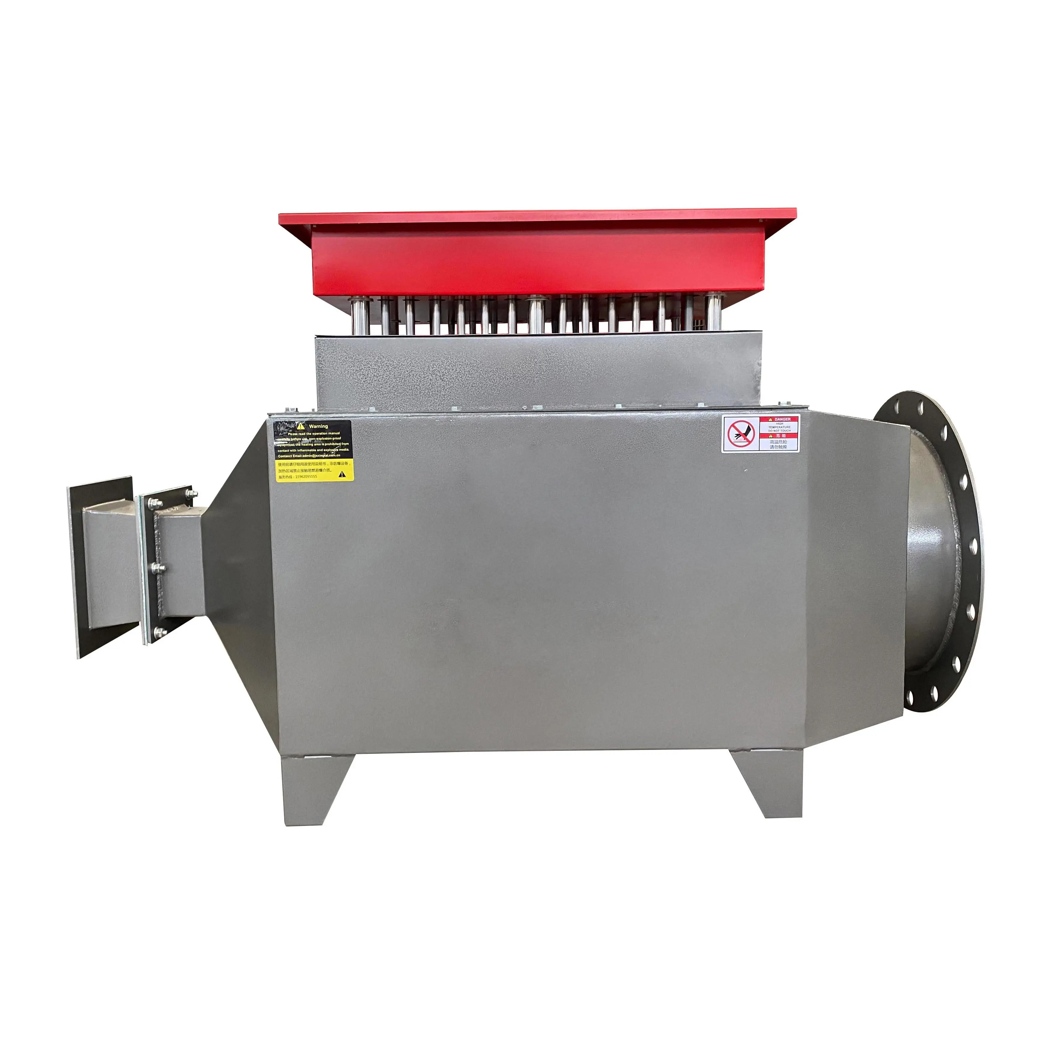 R Calentador de conducto de aire instalado en fábrica para circulación de aves de corral, calentador de ventilador eléctrico Industrial hecho a medida de 380V y 200KW para