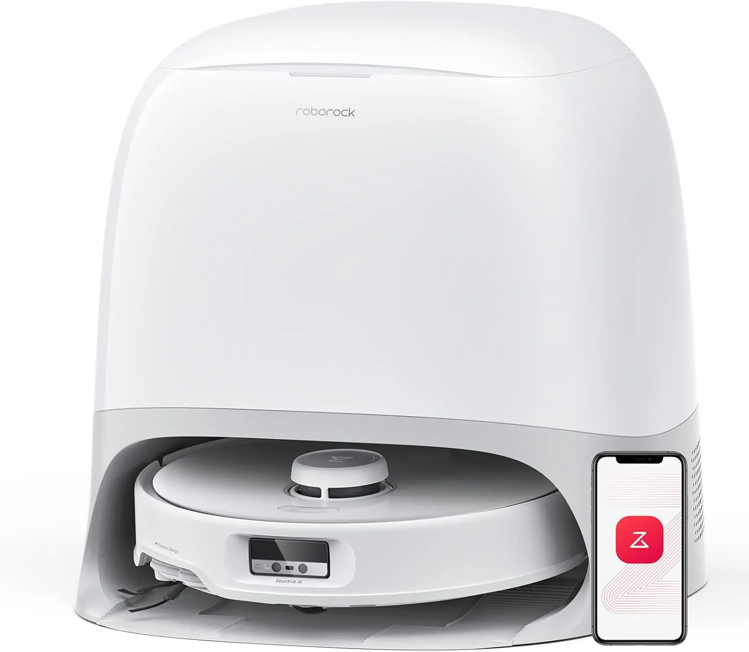 

roborock Qrevo Curv Robot Vacuum and Mop, 18,500Pa Suction, Zero-Tangling, DuoDivide Main Brush, FlexiArm Arc Side Brush,