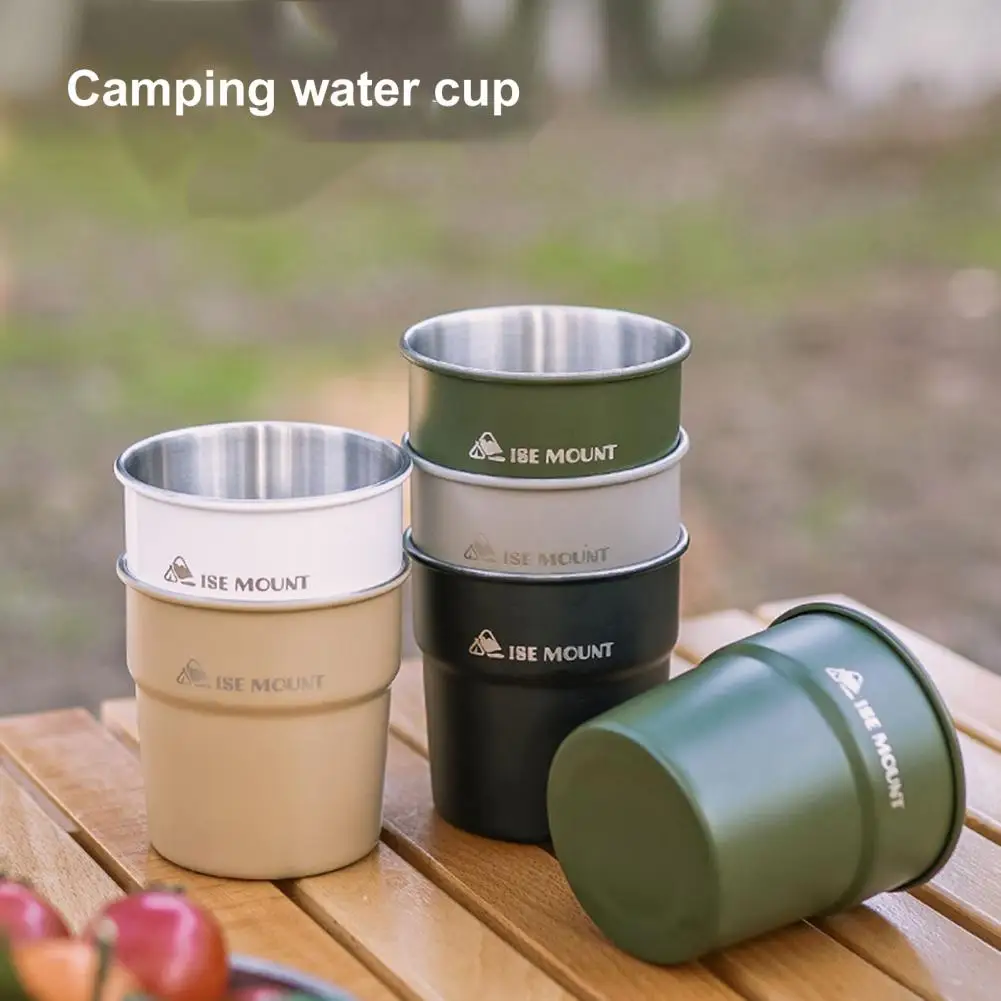 Camping Cup  Durable Smooth Surface Anti-rust  Beer Coffee BBQ Tumbler Outdoor Cup Camping Supplies