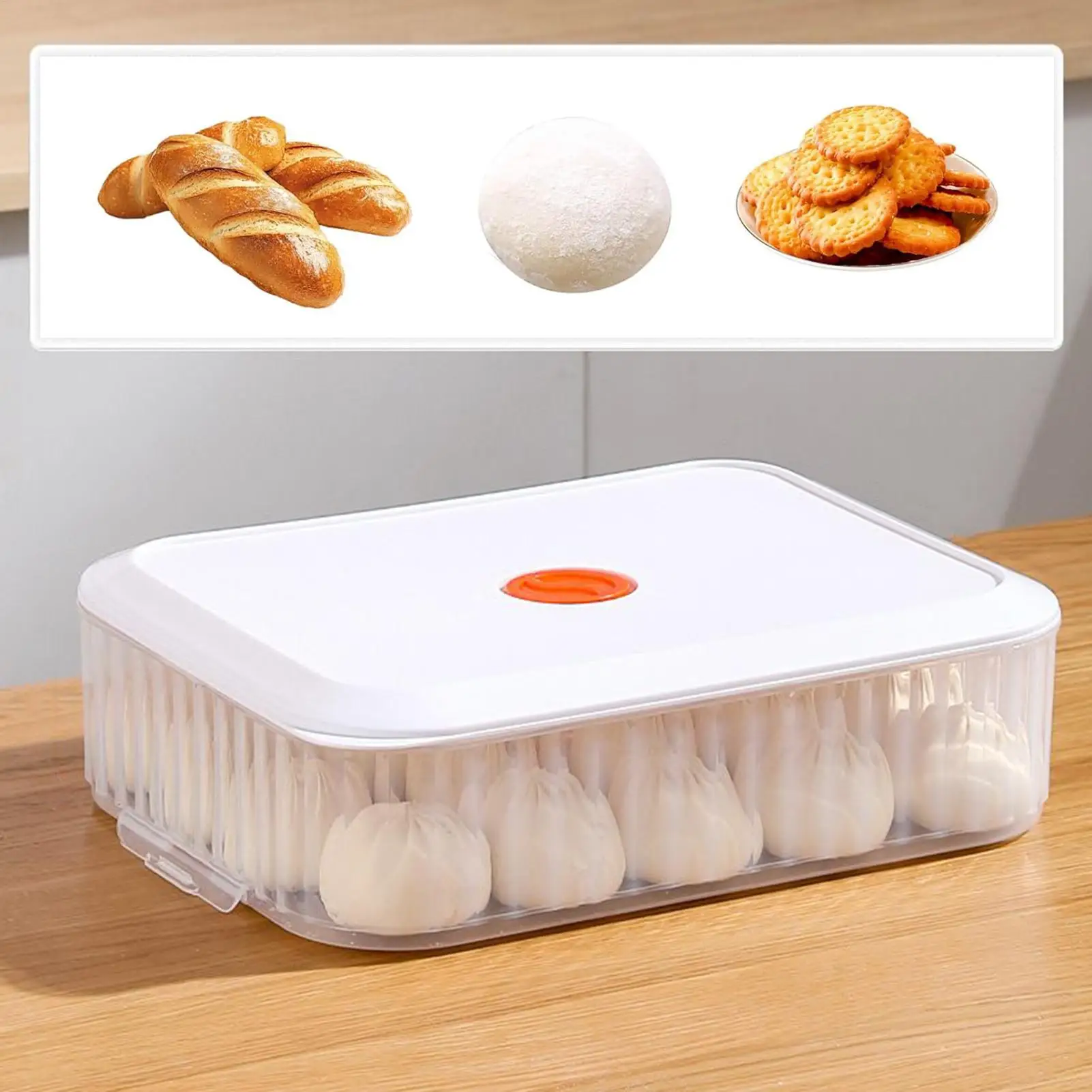 Image of Gärbox für Teig Luftdicht Wasserdicht Lebensmittel-Fermentationsbehälter Geruchsresistent Stapelbar zum Backen Teig Gärung Pizza