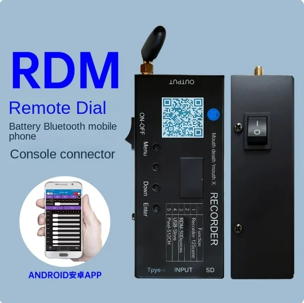 Rechargeable Battery RDM Recorder DMX512 Controller Type-C Charging Bluetooth Wireless Stage Light Console Android APP Remote