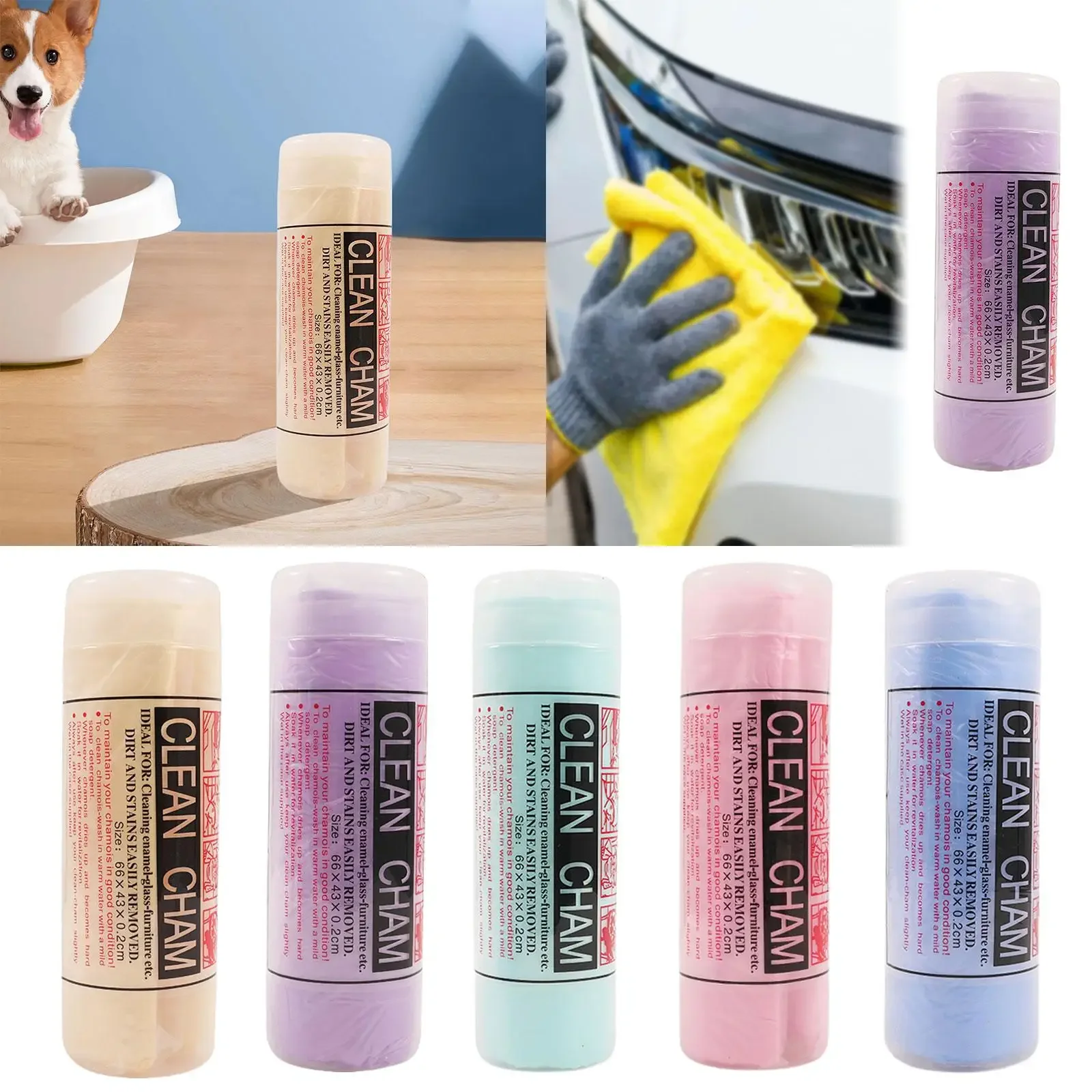 Toalla gruesa de piel de ciervo PVA grande, toalla para lavado de coches, toalla absorbente para mascotas, secador de pelo, paño de limpieza para el hogar y el coche, toallita de superficie suave