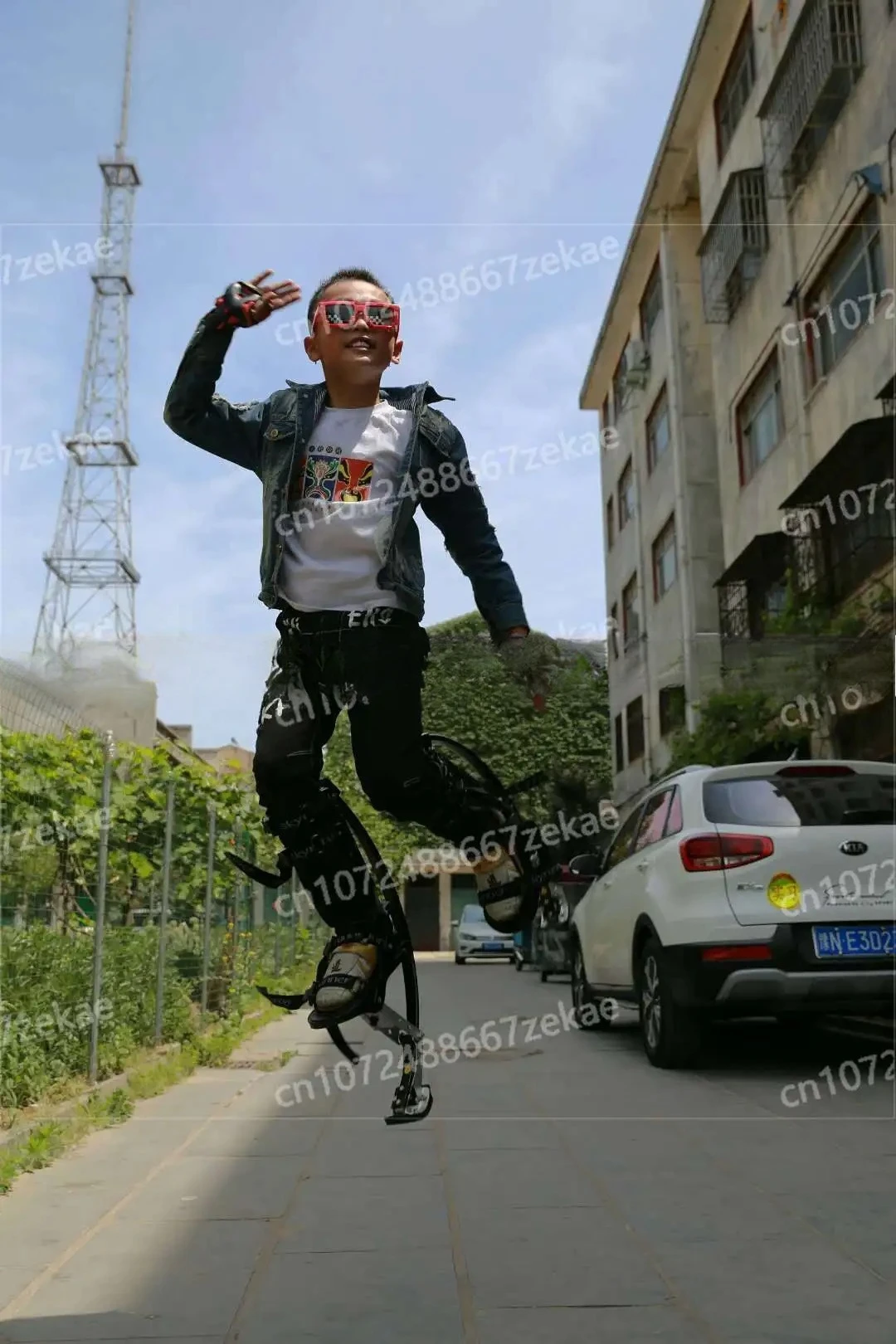 Children's Sports Bouncing Shoes, Running Spring Stilts, Aluminum Alloy Bouncing Elastic Shoes
