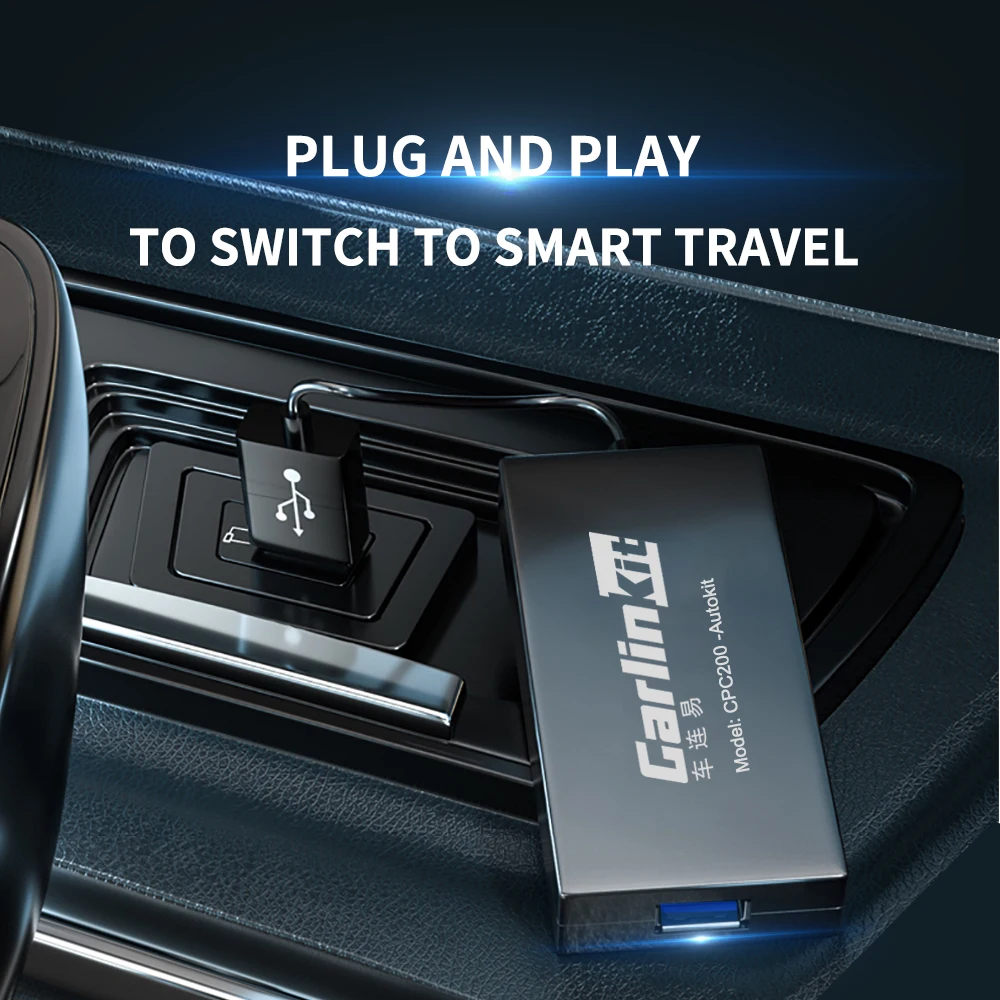 Carlinkit-dongle CarPlay inalámbrico para coche Android, adaptador inalámbrico para reproducción de coche, pantalla de espejo, Spotify Waze Plug & Play