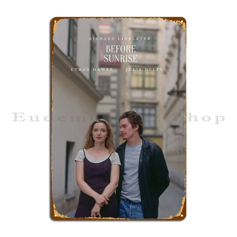 قبل شروق الشمس لوحة معدنية ملصق جدار جدارية مضحك مطبوعة صدئ حانة لوحات تين تسجيل ملصق