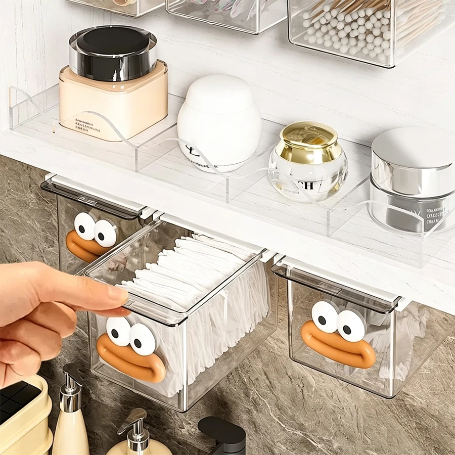 

Jewelry storage box with lid in cartoon style - cute wall-mounted storage box with transparent cover for dust protection. Multi-