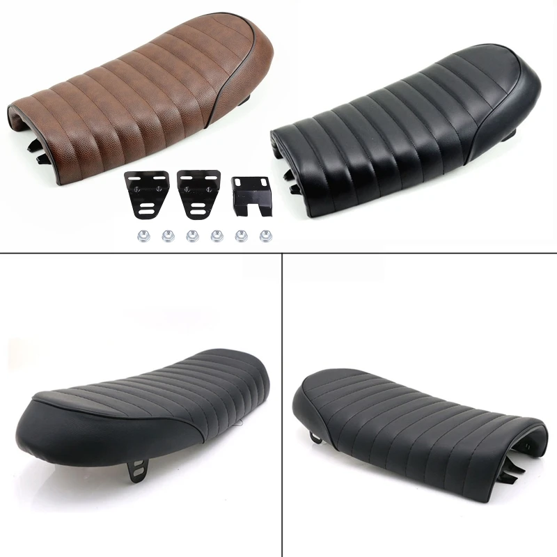 Motorcycle Retro for Seat Cushion Pad Motorcycle Cafe Racer Flat for Seat Vintage Comfortable Hump Saddle Cushion Replac