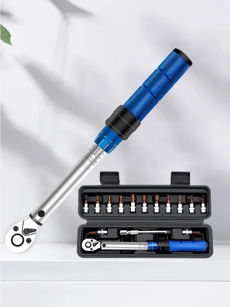 AliExpress Enhanced Dual-Direction 1/4" Allen Key Pintudy Bicycle Torque Wrench Set 2-24Nm Socket Preset Spanner Pro Repair Kit