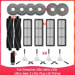 For Dreame L10s Ultra, L10s Ultra Gen 2, L10s Plus L10 Prime Mop Pads Hepa Filter Main Side Brushes Replacement Parts