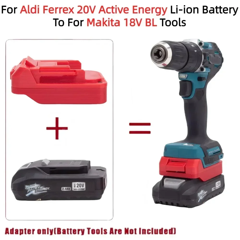 

For Aldi Ferrex 20V Active Energy Lithium Battery Adapter To for Makita 18V BL Series Cordless Drill Tool Converter Accessory