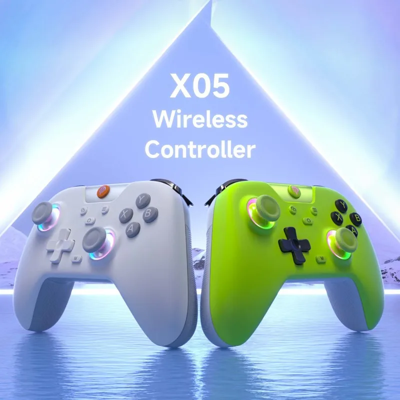 2024 Easysmx X05 Wireless Gamepad Bluetooth Gaming Controller Compatible With Pc/Phone/Switch/ Steam Gamer Rgb Light Hall Effect