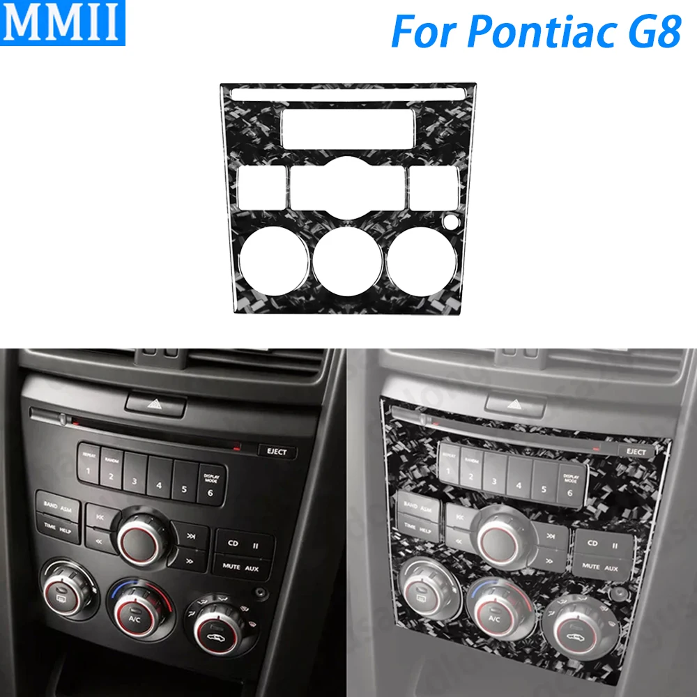 

For Pontiac G8 2008 2009 Forged Carbon Fiber Center Console Radio CD AC Panel Cover Car Interior Decoration Accessories Sticker