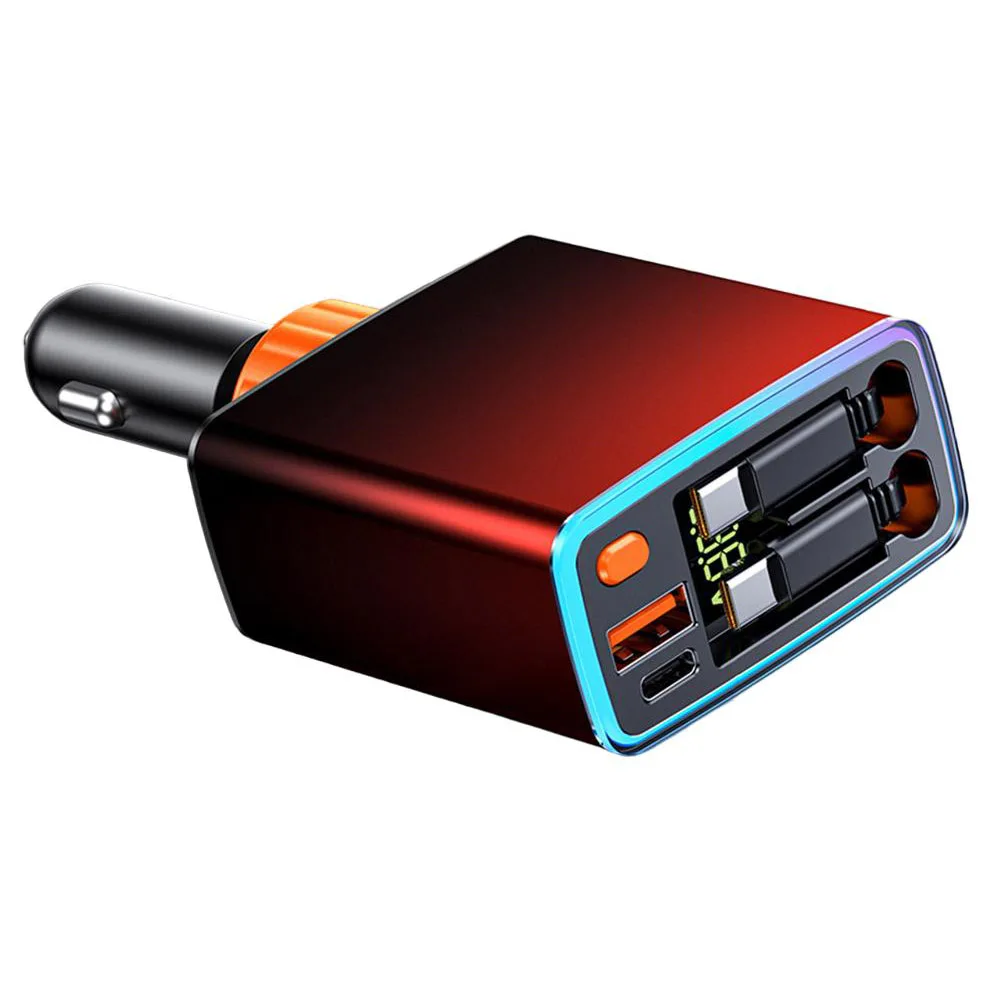 Retractable Car Charger for 12V/24V Fast Charging Capability Made with Reliable Materials for Long Lasting Use