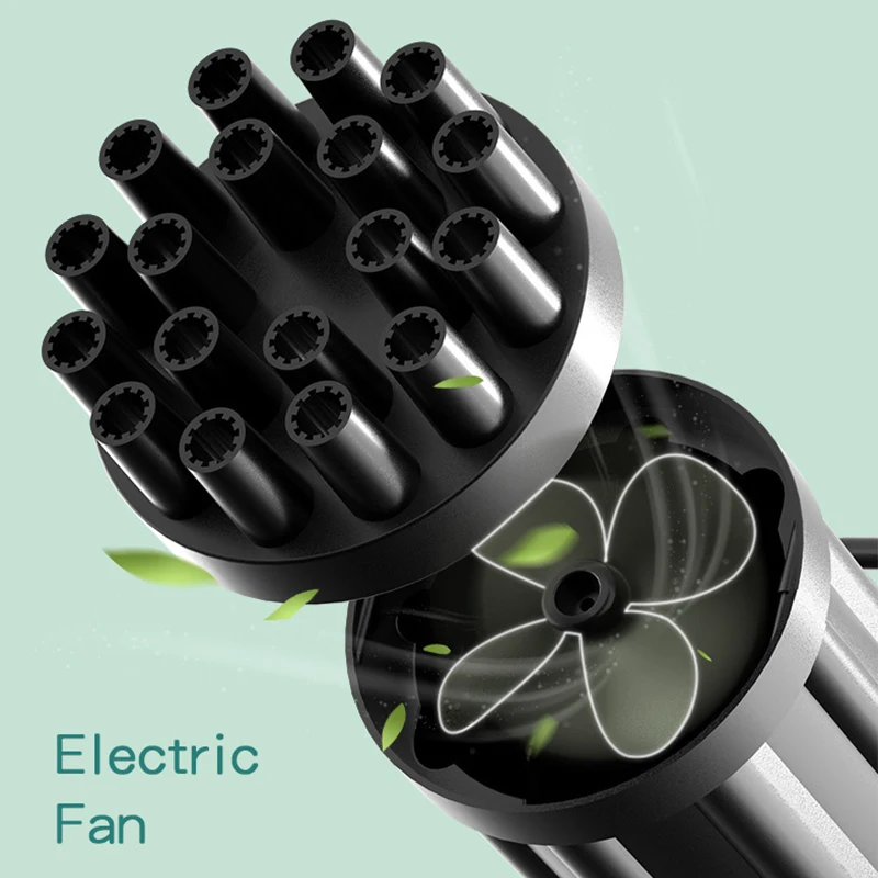 18 穴ガトリングバブルマシン子供のおもちゃ大型ガトリングバブルガンプラスチックおもちゃ屋外自動バブルブロワーマシンドロップシップ