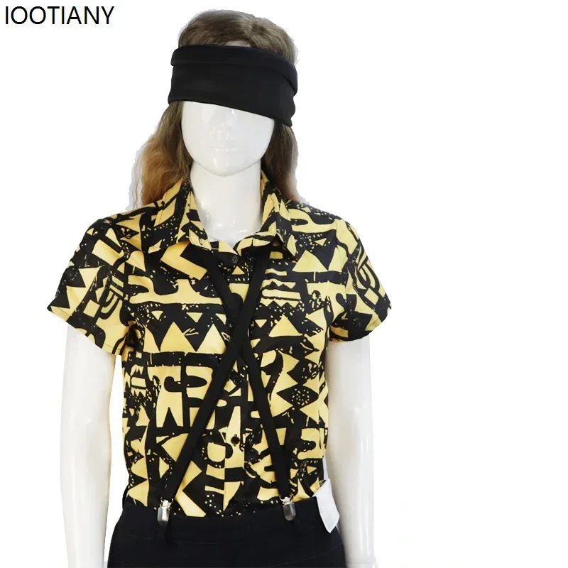 CosplaySeasonal Digital Print Short Sleeve Cosplay Costumes Shirt Carnival Party Girls Women Props Headwear Women Clothes For Ad