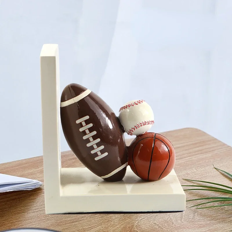 Book Rely on Resin Bookcase Home Study Decorations Rugby Book Stand Display Sports Football Bookcase Decorations