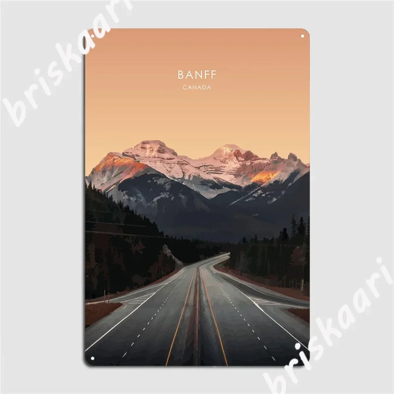 Banff Canada Travel Art Металлические Вывески Персонализированные Домашние Стены Паб Оловянные Вывески Плакаты