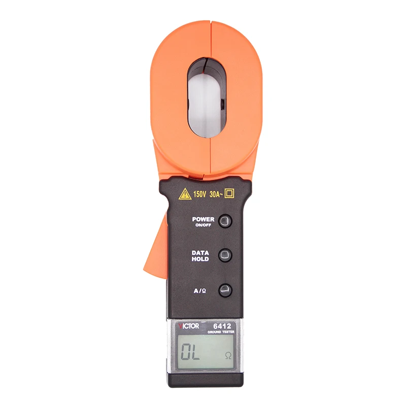 Clamp On Digital Ground Resistance Meter VC6412 Clamp Earth Resistance Tester