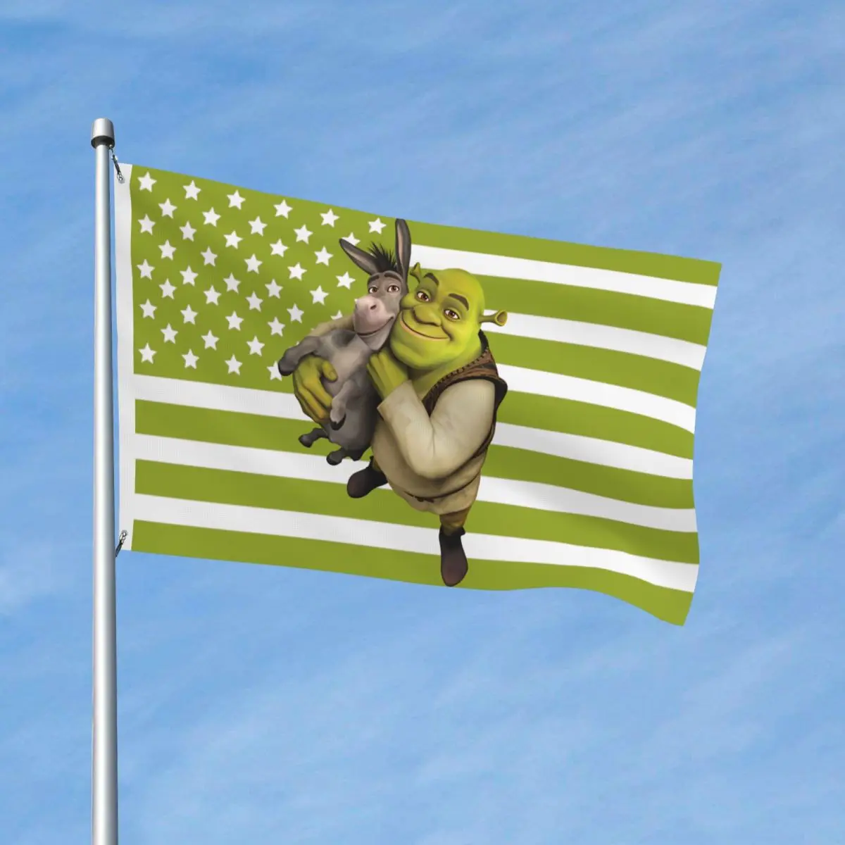 Shreks Cartoon Funny Meme Flag Indoor Outdoor Banner All Weather Decoration Vivid Color 60x90 90x150cm Flags