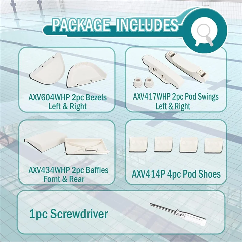 

Most-Pool Cleaner Part Kit,AXV417WHP Pool Cleaner Pod Swing Kit&AXV621DAT Pool Vac A-Frame/Turbine Kit For Hayward Navigator