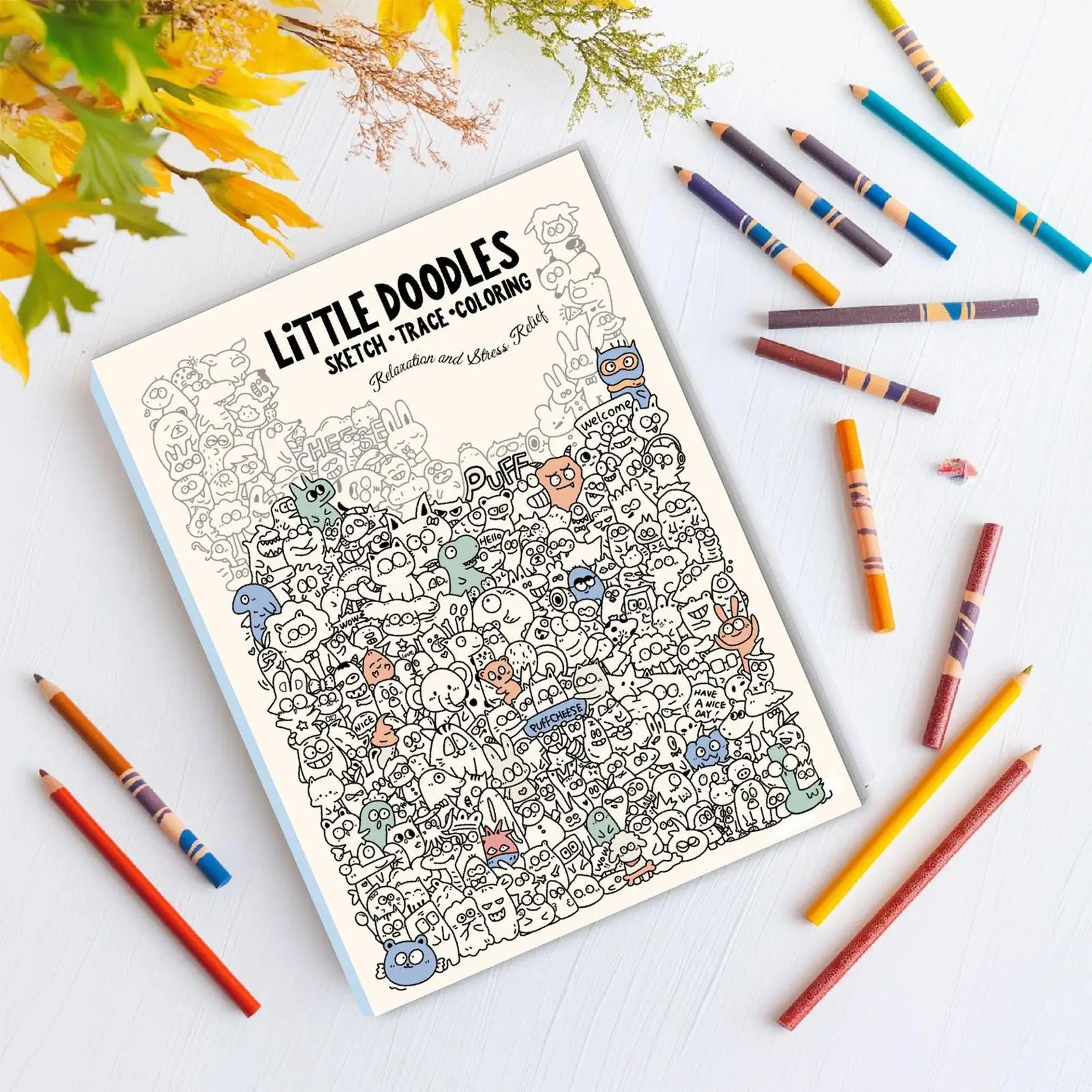 Doodle Art Adult Coloring Book Relaxing & Inspiring Art Activity Creative Doodle Patterns Coloring Book For Women Men Adults