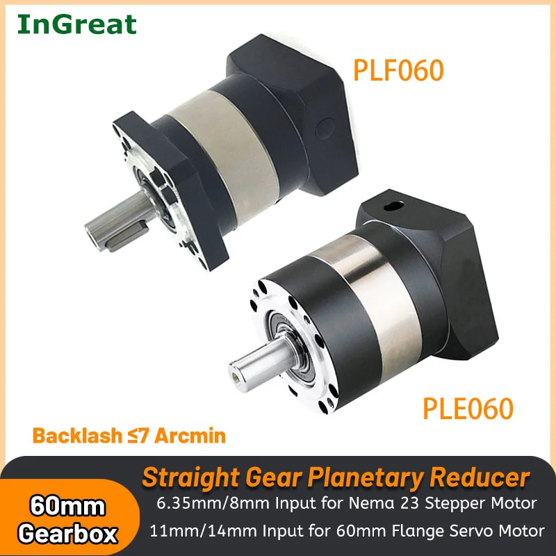 Nema 23 Planetary Reducer  Motor Speed Reducer Step-down Gearbox  for 200W/400W/600W 60 Servo 57 Stepper Fit Textile Machines
