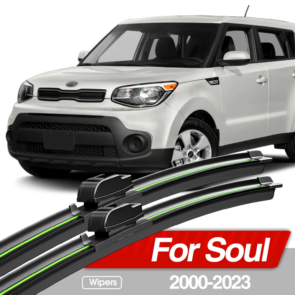 For Kia Soul 2009-2023 2010 Front Windshield Wiper Blades 2pcs Windscreen Window Accessories 2010 2012 2014 2016 2017 2019 2020