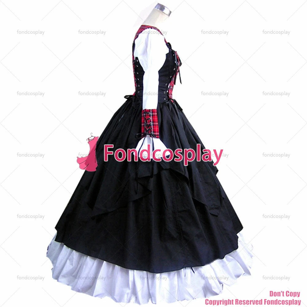 fondcosplay Gothic Lolita Punk Medieval Gown Figure Ball Long Evening black cotton Dress Jacket CD/TV[CK1371]